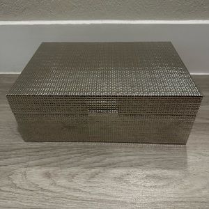 Crate & Barrel silver Dory jewelry box